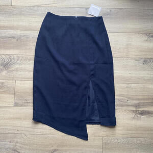 Showpo North Facing Asymmetrical Navy Skirt size 6 NWT